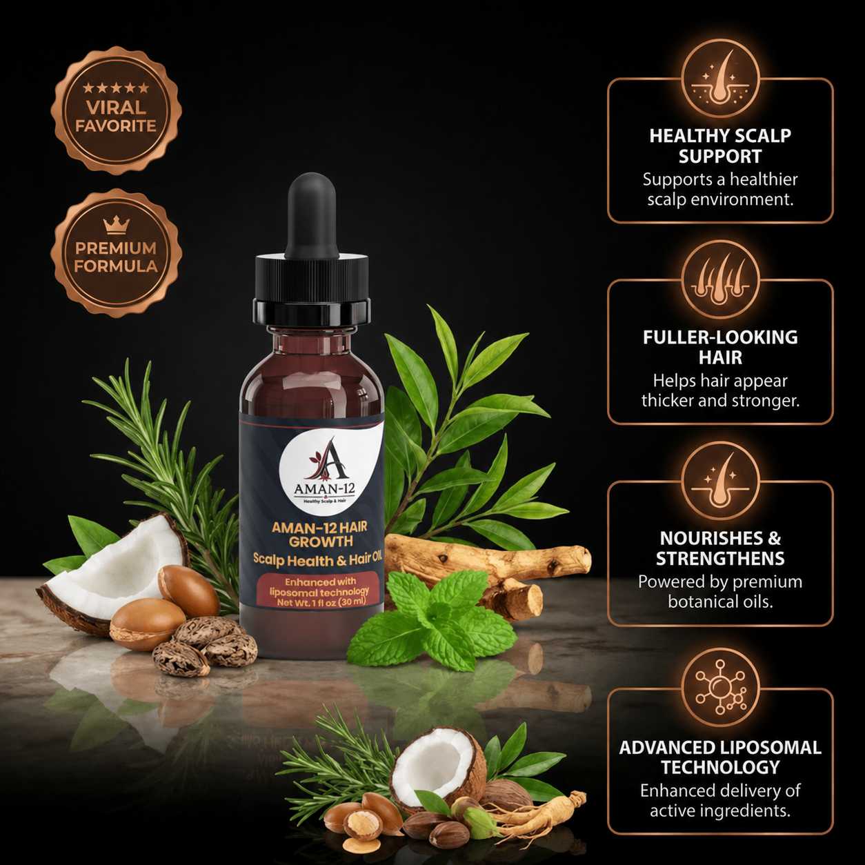 AMAN-12 Hair Growth Oil